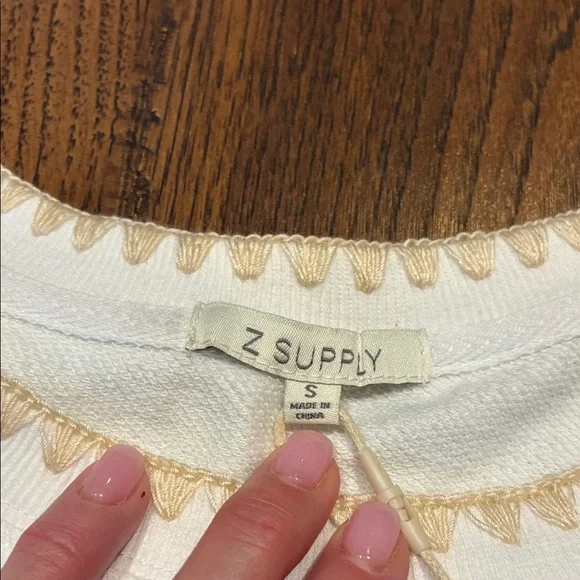 Z Supply White Puff Sleeve Sweater - Picture 6 of 9